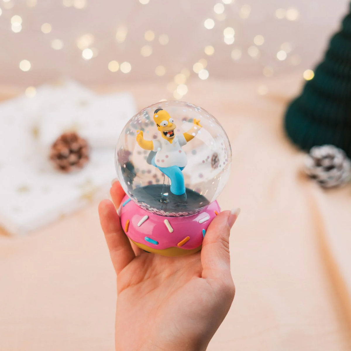 The Simpsons Homer Simpson Doughnut Snow Globe