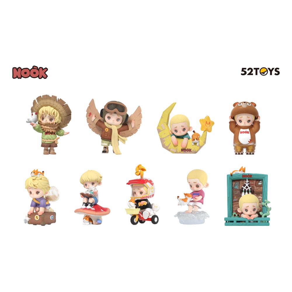 52TOYS Nook Series Mini-Figures Blind Box Assortment (10cm, Set of 8)