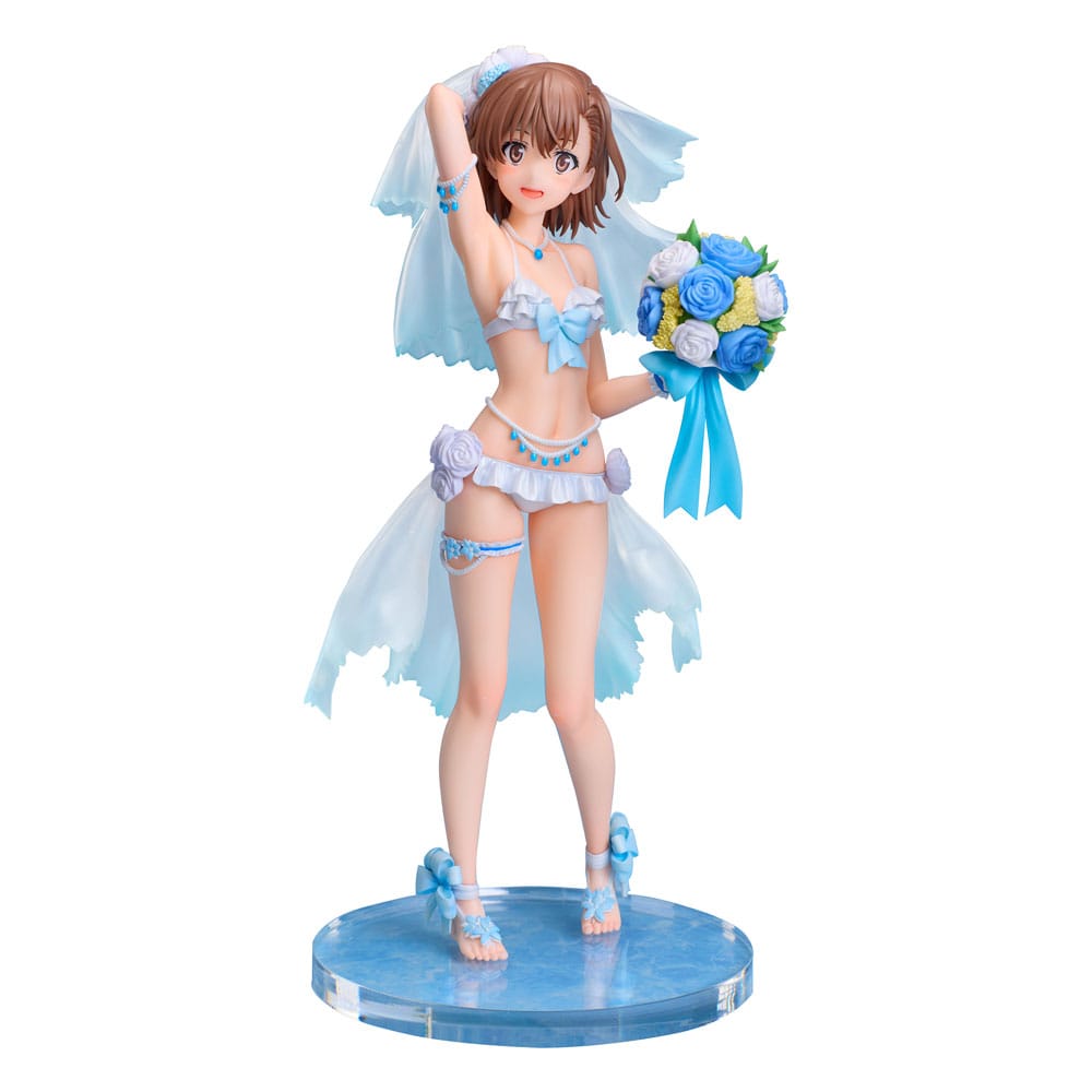 A Certain Scientific Railgun T: Mikoto Misaka Wedding Swimsuit PVC Statue 1/7 Scale