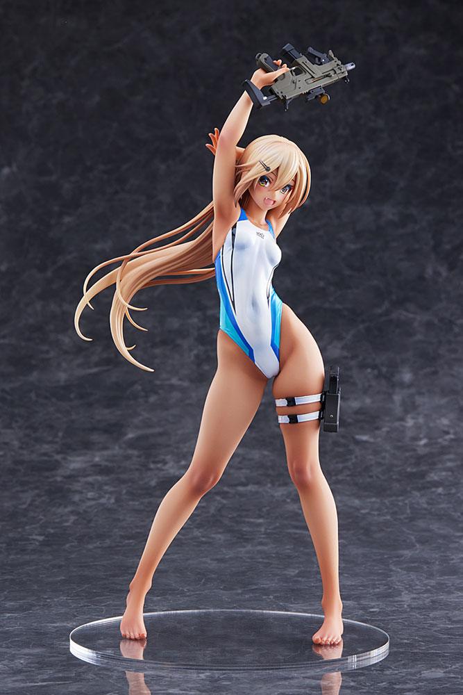 Amakuni's ARMS NOTE Kouhai-chan Swim Club Blue Line Statue (29 cm)