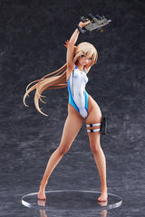 Amakuni's ARMS NOTE Kouhai-chan Swim Club Blue Line Statue (29 cm)