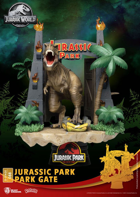 Jurassic Park D-Stage PVC Diorama - Park Gate Edition 15cm