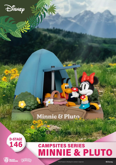 Disney D-Stage Campsite Series Mini & Pluto PVC Diorama