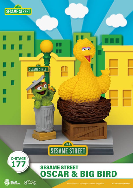 Beast Kingdom D-Stage Sesame Street Oscar & Big Bird 12cm Statue