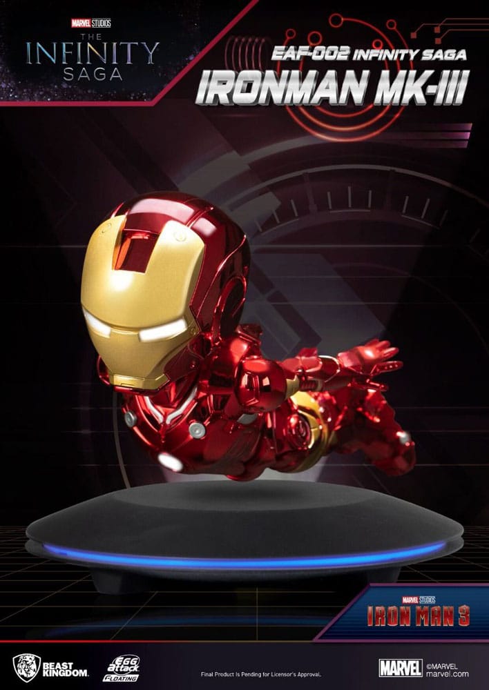 Iron Man 3 Beast Kingdom Egg Attack Floating Iron Man Mark III