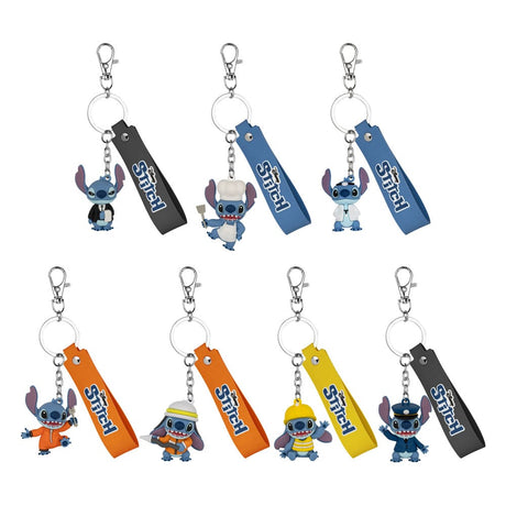 Lilo & Stitch Job Experience Camp Keychains - 4cm, Blind Box Assortment (6)