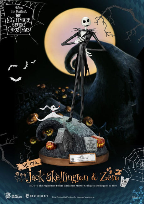 Master Craft Jack Skellington & Zero Statue 39cm - Nightmare Before Christmas