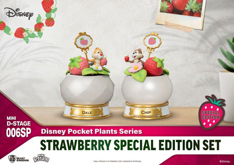 Disney Beast Kingdom Pocket Plants Mini-Diorama: Strawberry Edition Set