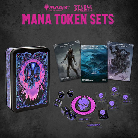 Beadle & Grimm's Black Mana Dice and Token Pack for Magic: The Gathering