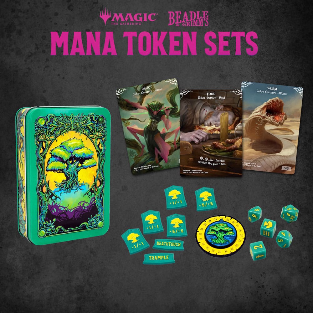 Magic the Gathering Beadle & Grimm's Green Mana Dice & Token Pack