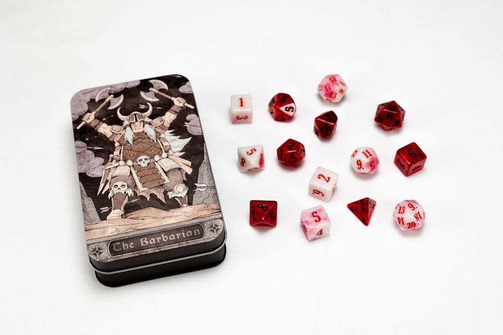 Character Class RPG Dice Set - Barbarian Edition (13 Pieces)