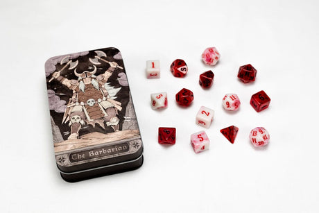 Character Class RPG Dice Set - Barbarian Edition (13 Pieces)