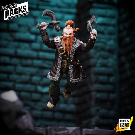 Vitruvian H.A.C.K.S Dwarf Mercenary Action Figure - Grimgrom