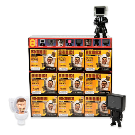 Skibidi Toilet Mini-Figures Series 1 Emblazoned Display (Set of 9)