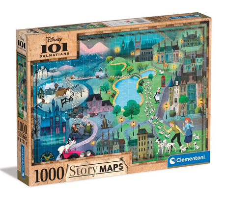 Disney's 101 Dalmations Story Maps Jigsaw Puzzle - Clementoni, 1000 Pieces