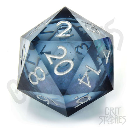 CritStones Liquid Core Ocean Orb Big D20 Dice, 5cm