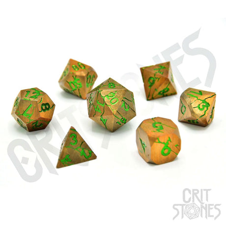 CritStones Gorgon Gaze Metal Dice Set of 7
