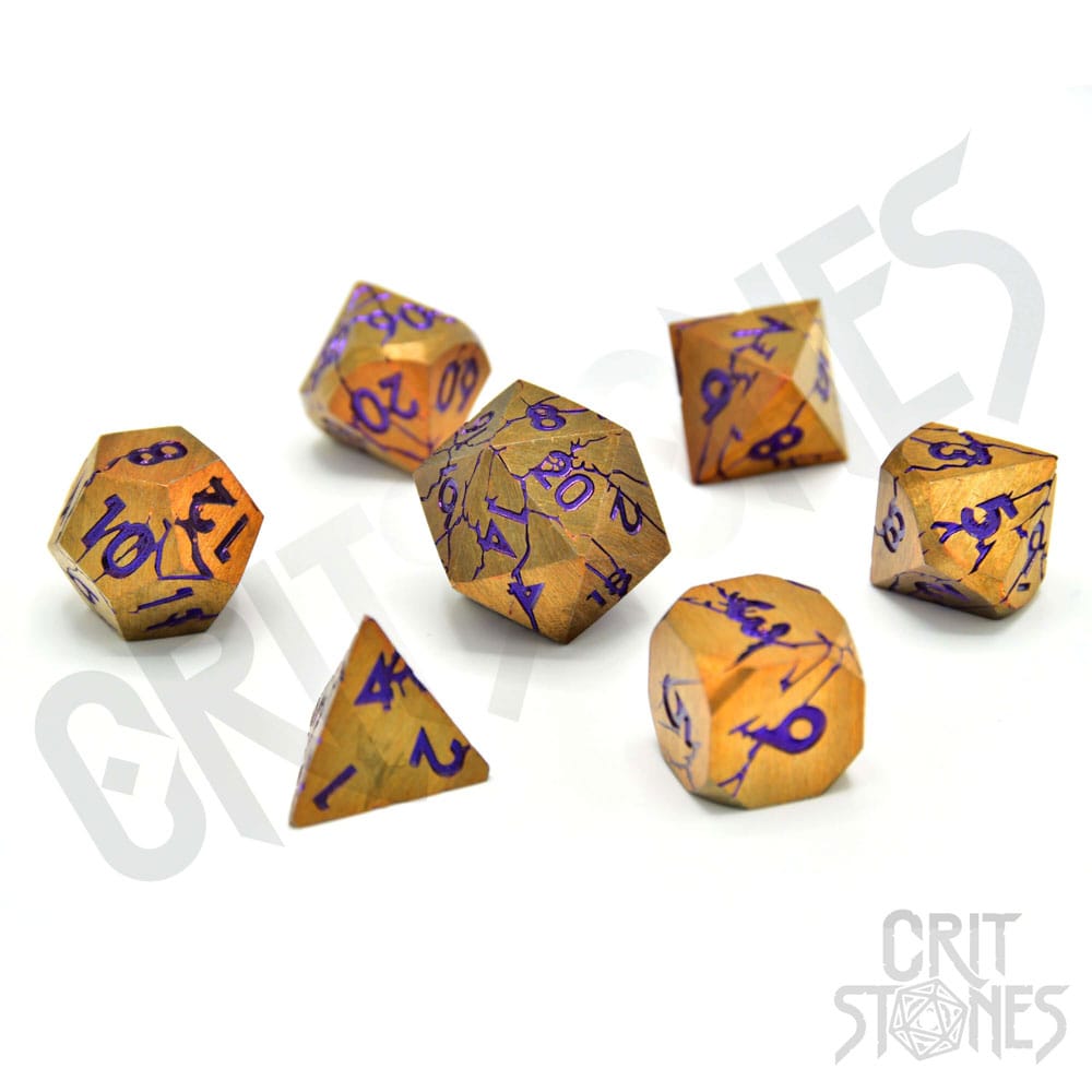 CritStones Shattered Sigils Metal Dice Set (7)