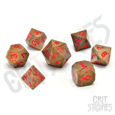 CritStones Metal Dice Set, Rage Within Edition (7)