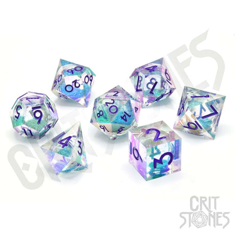 CritStones Liquid Core Dice Set - Fantasia Fluid Electroplated