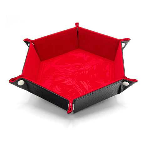 CritStones Dragon Skin Folding Dice Tray - Red Edition