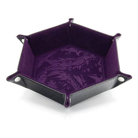 CritStones Dragon Skin Foldable Dice Tray - Purple Edition