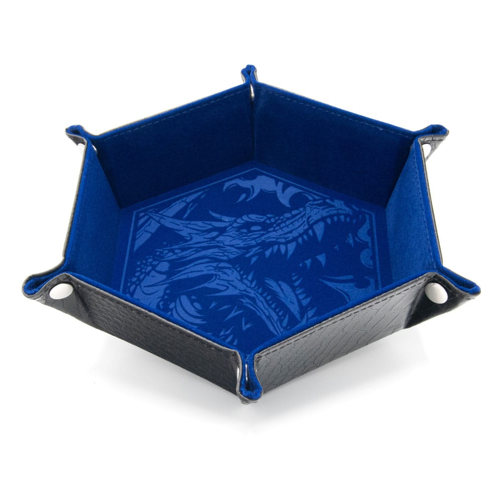 CritStones Blue Dragon Skin Folding Dice Tray