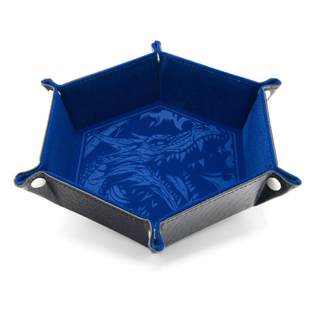 CritStones Blue Dragon Skin Folding Dice Tray