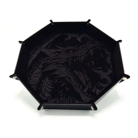 CritStones Dragon Skin Folding Dice Tray XL - Black