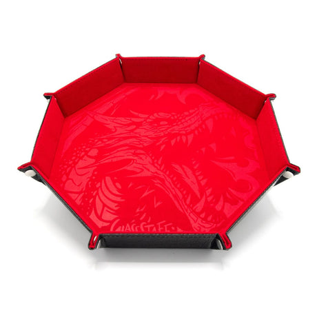 CritStones Dragon Skin XL Folding Dice Tray - Red Edition