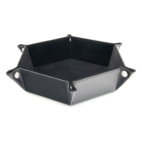 CritStones Black Foldable Dice Tray