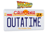 Back To The Future 1:1 'Outatime' DeLorean License Plate Replica