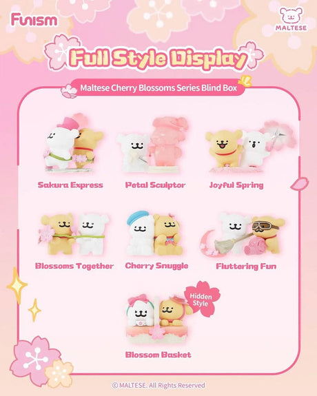 Maltese Cherry Blossoms Series Mini Figures 10cm Display