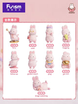 Momo Bunny Daily Series Mini Figures 9cm Display (9)