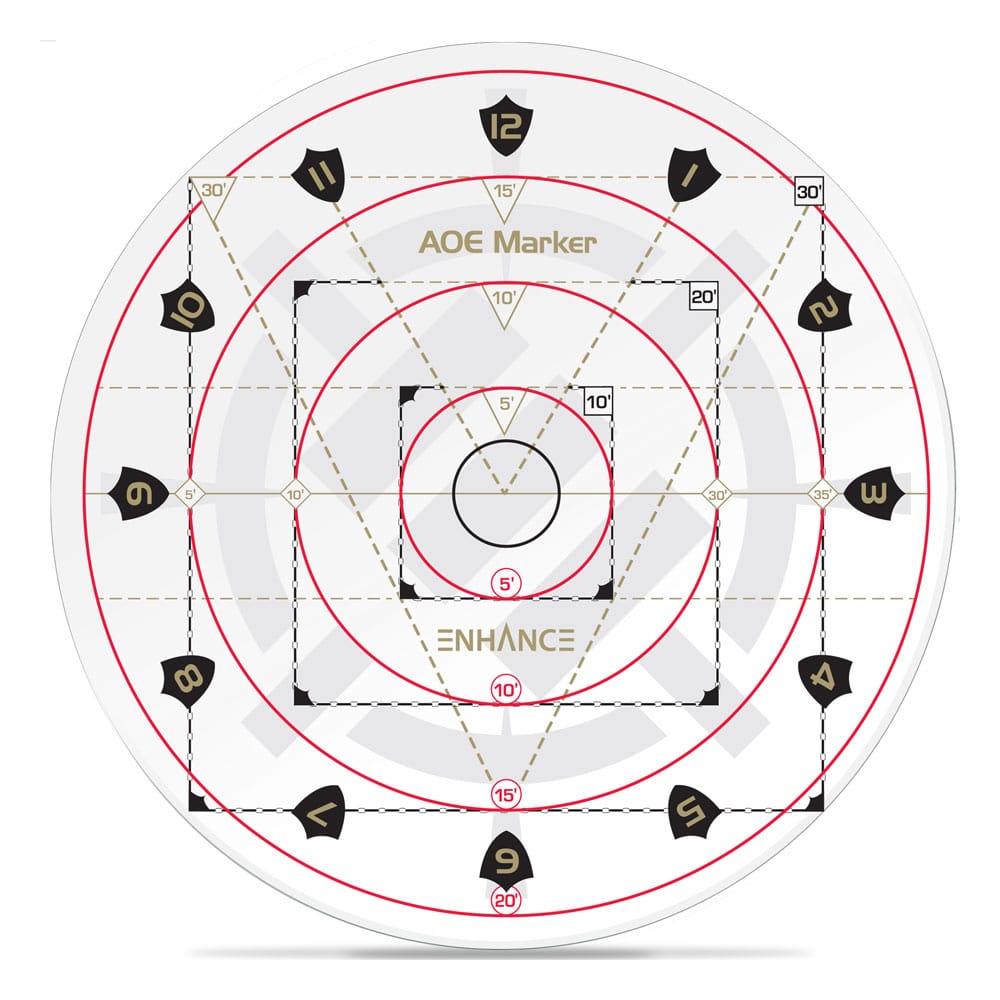 ENHANCE Tabletop AoE Damage Marker: RPG Series
