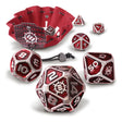 ENHANCE Collector's Edition Metal RPG Dice Set (7pcs, Red)
