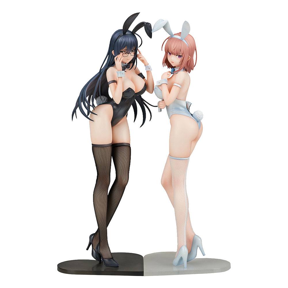 Ikomochi Original Character Statues - Black Bunny Aoi & White Bunny Natsume