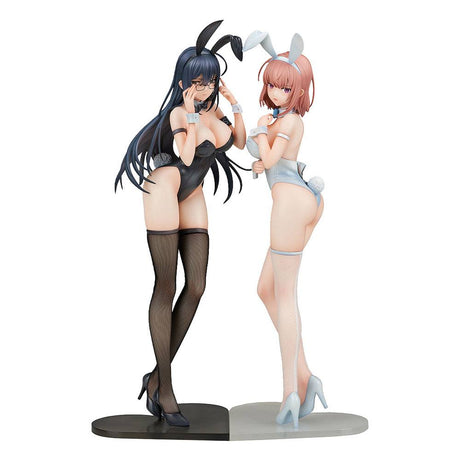 Ikomochi Original Character Statues - Black Bunny Aoi & White Bunny Natsume