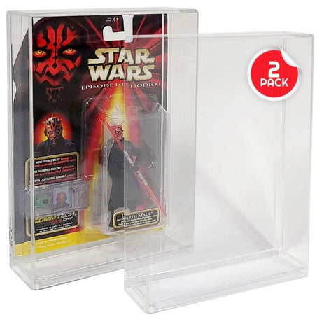 Evoretro Acrylic 2-Pack Display Cases for Action Figures