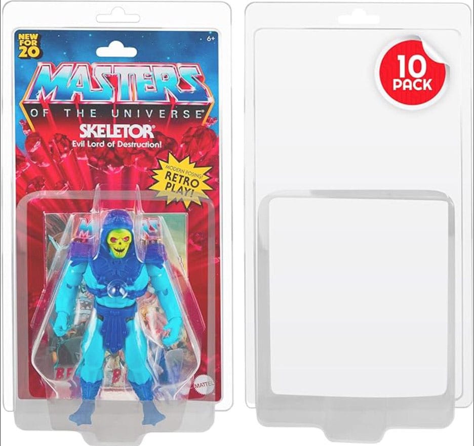 Masters of the Universe Action Figure Clamshell PET Protectors,10-Pack