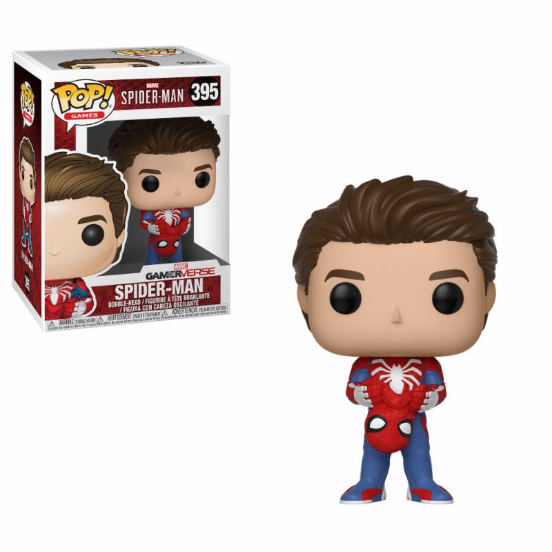 Spider-Man Unmasked Vinyl Figure: Pop! Games 9 cm