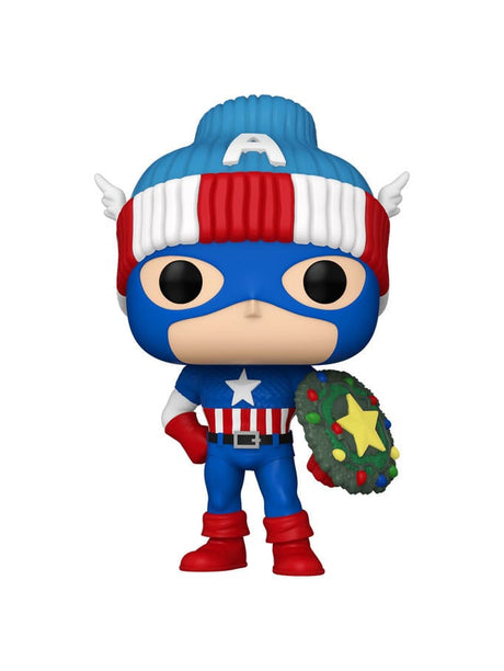 Funko POP! Marvel Holiday Captain America Vinyl Figure - 9cm