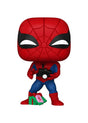 Funko's Marvel POP! Vinyl Figure: Holiday Spiderman w/Open Gift - 9 cm
