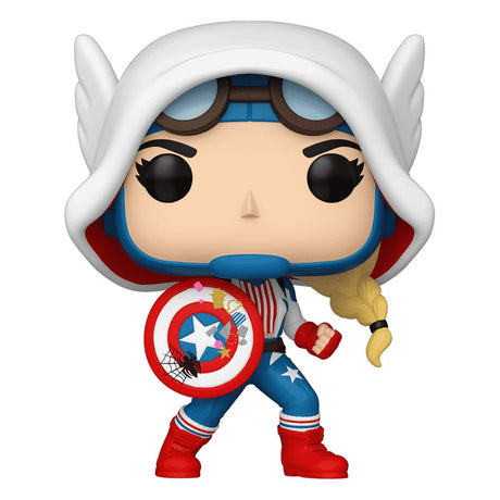 Marvel Funko POP! Cap-Gwen Vinyl Figure, 9 cm