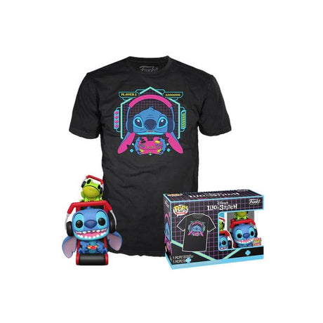 Lilo & Stitch POP! & Tee Box: Stitch with Frog, Size L