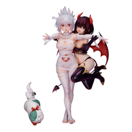 Ayakashi Triangle PVC Statue: Matsuri Kazamaki, Suzu Kanade & Shirogane (25cm)
