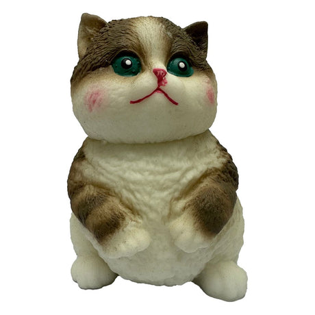 Fun Maker Dark Brown Cat Squishy Fidget Toy - 11 cm