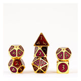 FanRoll Gold Dice Set with Purple Enamel (7)