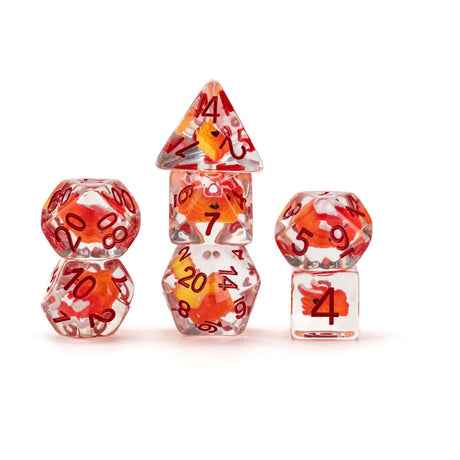 Dragon Storm Inclusion Dice Set (Red Dragon) - 7pcs