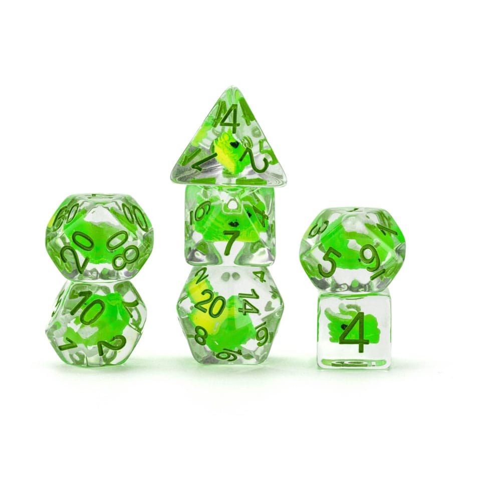 Dragon Storm Green Dragon Inclusion Dice Set (7)